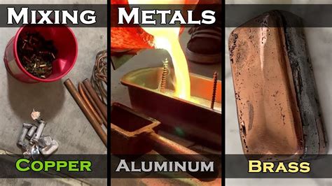 Mixing Metals Casting Challenge Melting Copper Brass And Aluminum Into Triple Layer Ingot