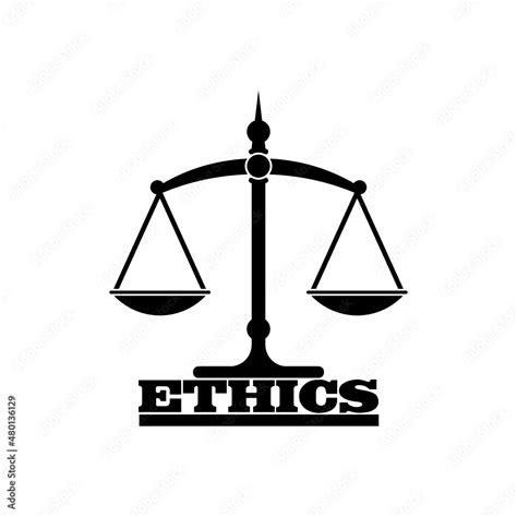 Ethics Icon For Graphic Design Isolated On White Background Stock