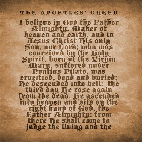 The Apostles Creed Know What You Believe