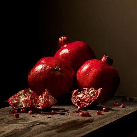 Oil Pomegranate Painting Fruit Painting Original Art Still Life Fruit