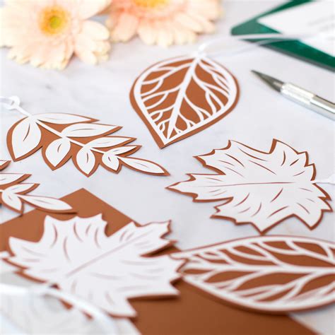 Leaf Decoration Paper Cutting Template Pack Kppapercuts