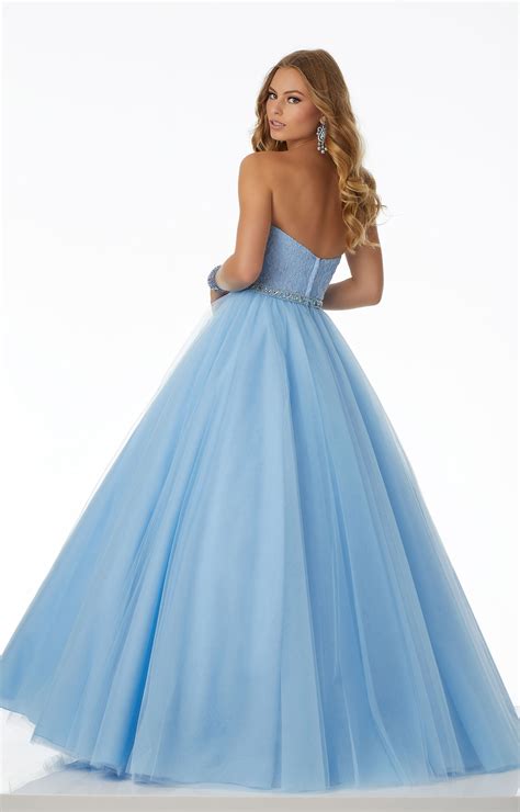 Mori Lee Prom Strapless Sweetheart Neckline Tulle Ball Gown Prom Dress