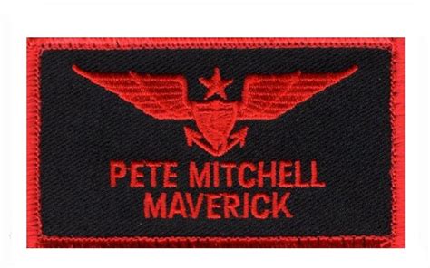 Top Gun Pete Mitchell Maverick Patch Iron On Miltacusa