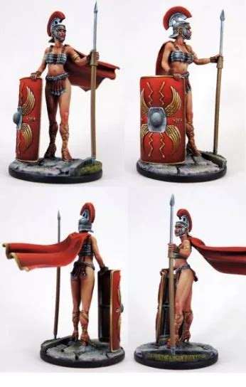 1 32 Scale Sexy Roman Female Warrior 54mm Unpainted Resin Model Kit Figure Free Shipping In