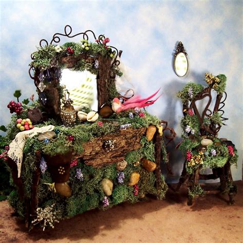 Fairy Vanity Chair Fairy Garden Fairy Furniture Fairy Land