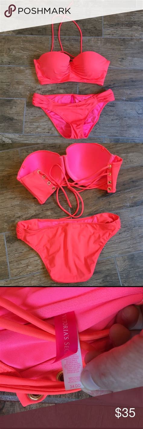 Victoria Secret Coral Bikini Bikinis Coral Bikini Bikini Wash