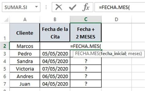 Formula En Excel Para Calcular Meses Entre Dos Fechas Printable