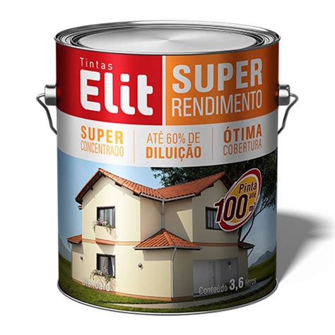 Tinta Acrílica Super Rendimento Elit Standard Fosco 36l Politintas