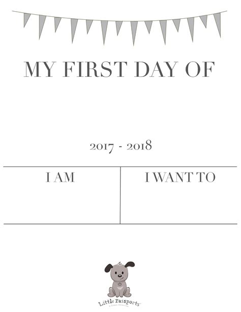 First Day Of School Printable Template Printable Templates Free