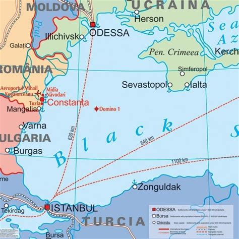 Harta Marea Neagra 100x70 Cm Stiefel Romania