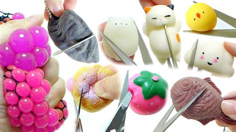 Cutting Open Squishy Squeeze Toy Compilation Asmr Cutting Squishy
