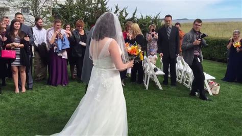 Dad Surprises Daughter By Walking Her Down The Aisle At Her Wedding Youtube