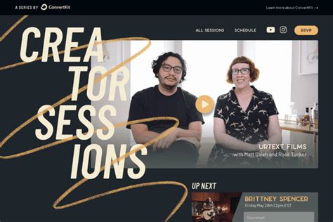 Creator Sessions By Convertkit Webflow
