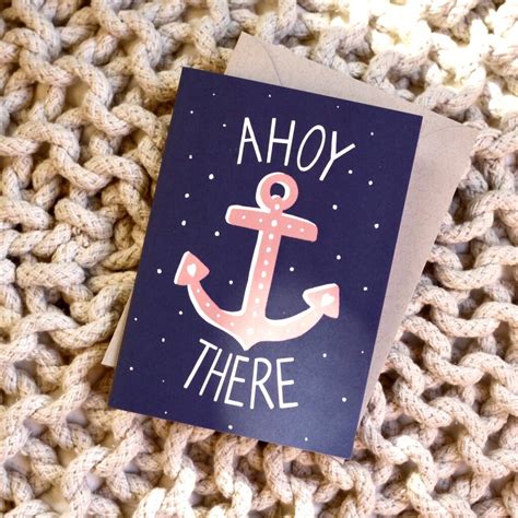 Ahoy There Greetings Card By Rock Paper Scissors