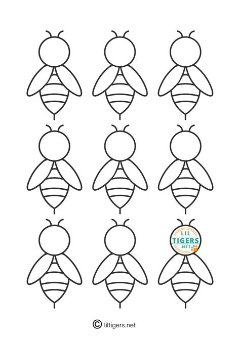 Free Cut Out Bee Template Printables Lil Tigers Lil Tigers