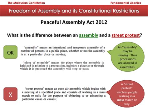 Besides that, every organizer should follow the rules stated in the peaceful assembly act 2012 before their gathering and protest. SOLYMONE BLOG: MALAYSIAN OPPOSITION MP ARRESTED OVER MARCH ...