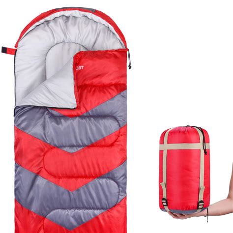 Abco Tech Sport Red Waterproof Sleeping Bag Includes Carrystorage Bag