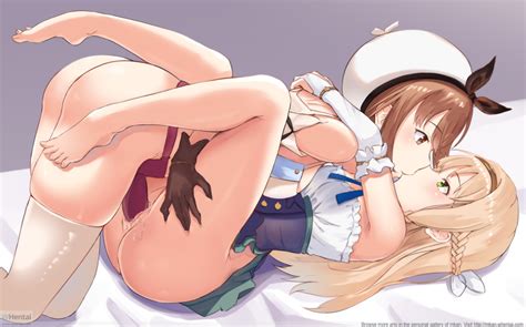 rule 34 atelier series atelier ryza blonde hair brown eyes brown hair clothed clothed sex