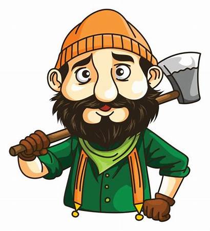 Clipart Woodcutter Lumber Lumberjack Forester Jack Beard