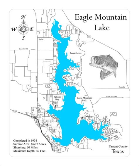 Eagle Gallery Eagle Mountain Lake Map