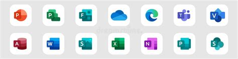 Set Icons Microsoft Office 365 Word Exzellent Onenote Yammer Sway