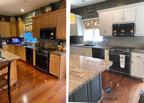 Painted Maple Or Cherry Cabinets Before And After Sherwin Aesthetic