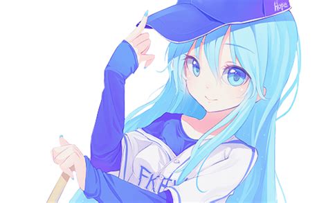 Download High Quality Anime Transparent Blue Transparent Png Images