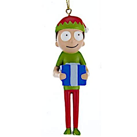 Rick And Mort Morty With Santa Hat Figurine Ornament 2021 Etsy