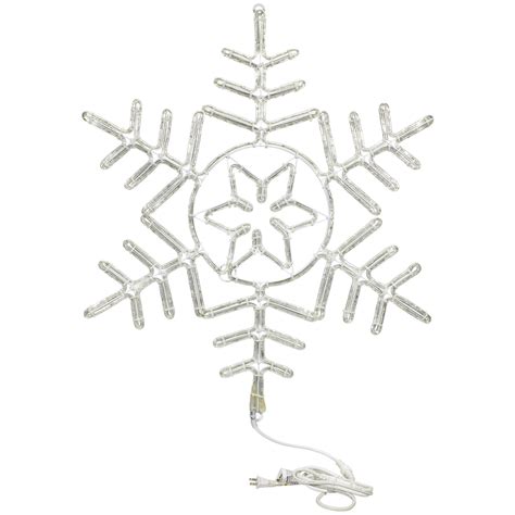 Led Rope Light Snowflake Motif Twinkling Lighted Silhouette Cool