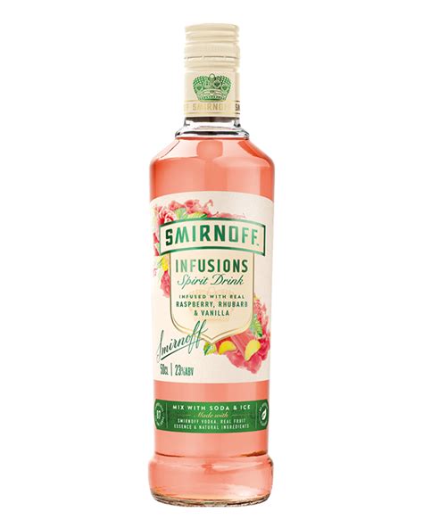 Smirnoff Infusions Raspberry Rhubarb And Vanilla Vodka 50 Cl Bulkco