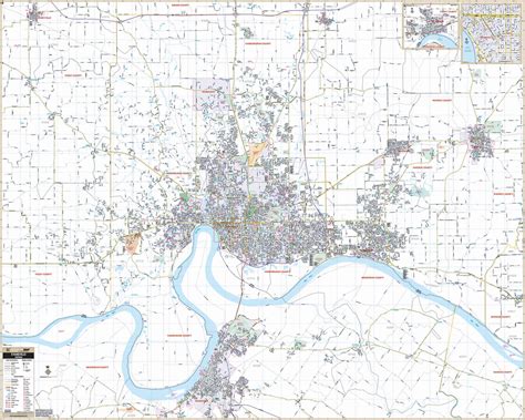 Evansville Indiana Us City Street Map By Frank Ramspott Danielaboltresde