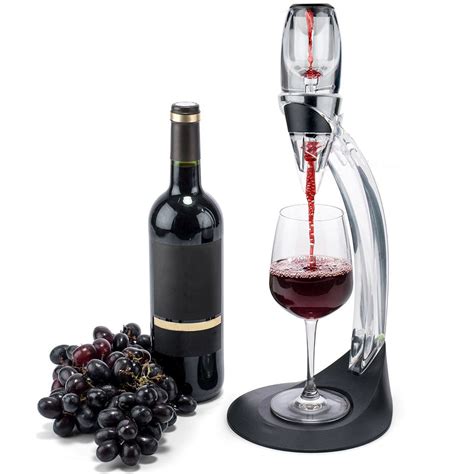 Wine Aerator Essential Red Wine Filter Bottle Aerator Decanter Set Pourer W Wine Glass Stand