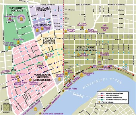 New Orleans Map New Orleans Map Downtown New Orleans New Orleans