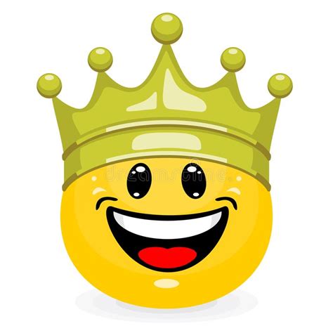 Smiley Emoticon With Crown Stock Illustration Illustration Of Face