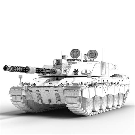 Challenger 2 Tank With Turret Interior 3d Modell Turbosquid 1539768