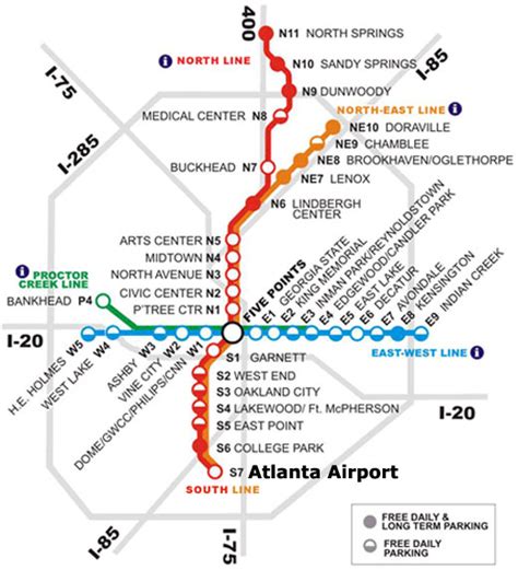 Atlanta Metroplan And Map And Carte