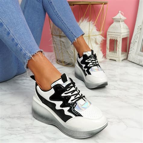 Womens Ladies Wedge Chunky Trainers Platform Party Women Sneakers Shoes Ebay