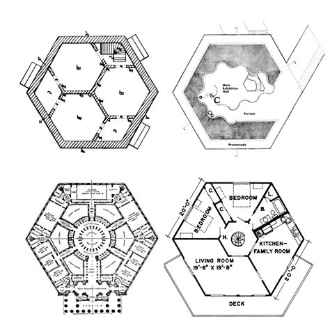 Archiveofaffinities Hexagon Plans From Left To Right Harriet Irwin