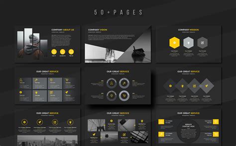 Black Powerpoint Template For 21