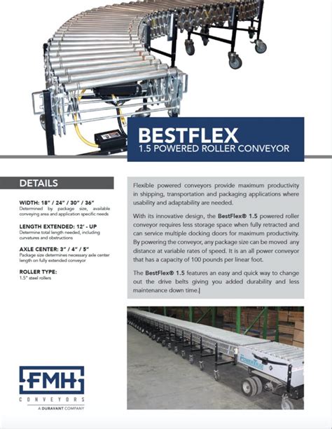 Bestflex Powered 15 Roller Flexible Conveyor Fmh Conveyors