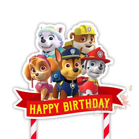 Paw Patrol Cake Topper Shopee Philippines