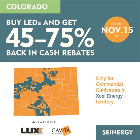 Colorado Xcel Growers Huge Led Rebate Boost Till Nov 15 Only Seinergy