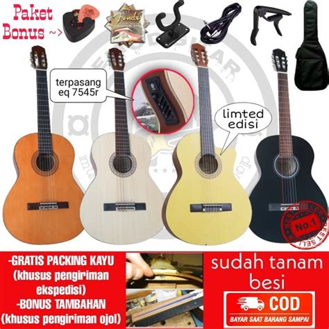 Jual Gitar Akustik Elektrik Yamaha Klasik Eq 7545r Senar Nilon Custom