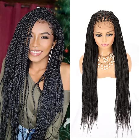 Buy Avellabee Braided Wigs For Black Women 36 Inches Knotless Box Braid Wig 13x6’ Lace Frontal