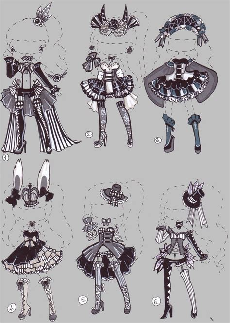 Closed Monochrome Circus By Guppie Adopts On Deviantart Drawing Anime