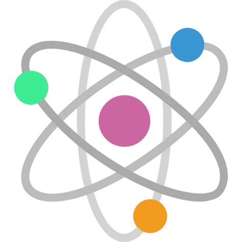 Nuclear Electron Physics Atoms Science Atomic Education Icon