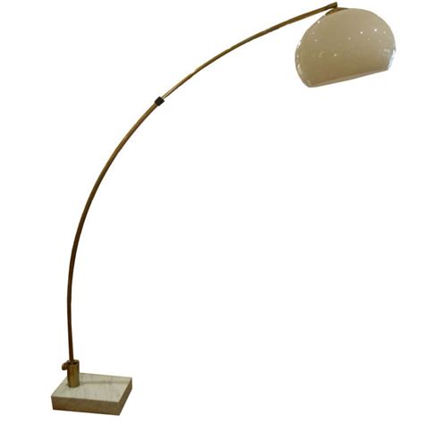 Get 5% in rewards with club o! Large Brass Arc Floor Lamp with Marble Base | From a unique collection of antique and modern ...