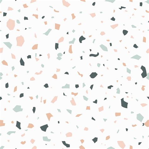 Terrazzo Seamless Pattern With Colorful Rock Pieces Terrazzo Seamless