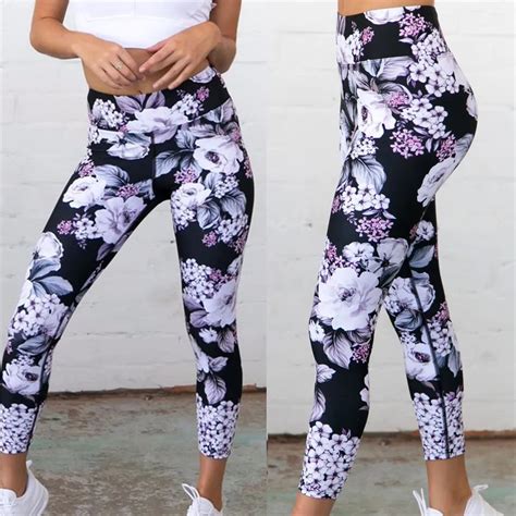 Ycdyz Floral Printed Yoga Leggings Quick Dry Yoga Pants Women Leggins Sport Women Fitness