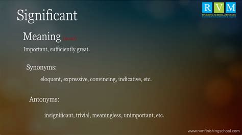 Significant Meaning | Meant to be, Words, Word of the day